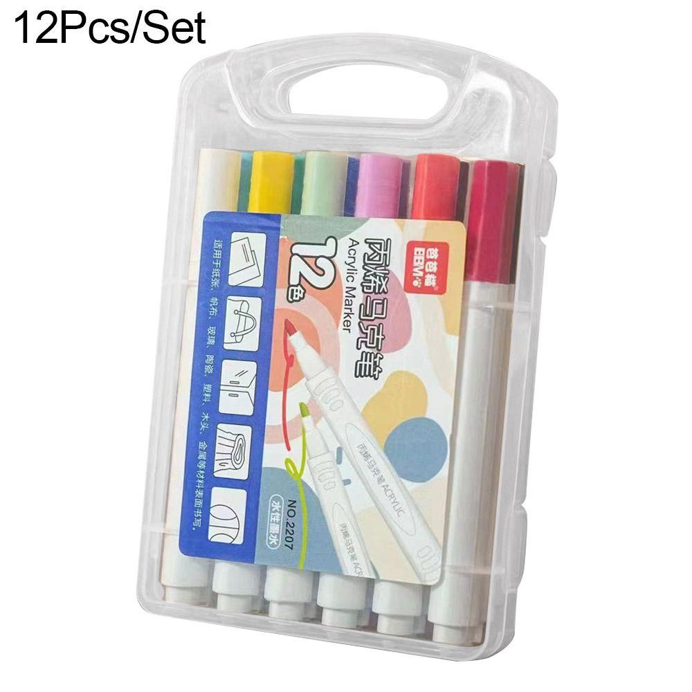 12Pcs/Set Waterproof Golf Accesoires Covering Power Acrylic Painter Ink Pen Color Changing Pen Golf Club Pen