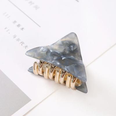 1 adet kore moda çocuk akrilik üçgen saç aksesuarları klipler güzel kızlar saç pençe sevimli şeker renk tokalar süsler