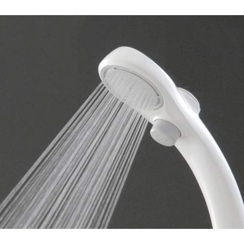 Sanei Low Pressure Shower Head with Stop Function, Saves 50% On Water, Increases Power, and Features a Stop Function (PS323B-81XA-MW2)
