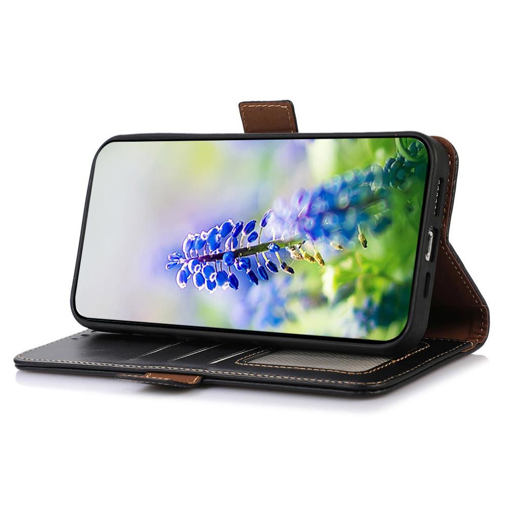 For Xiaomi Poco X7 Pro 5G Case RFID Blocking Genuine Cow Leather Wallet Phone Cover
