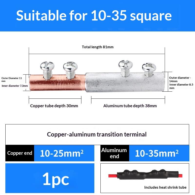 1/3Pcs Gtl Quick Cable Connector Copper Wire Butt Terminal Splice Copper Al Cable Wire Tubular Screw Bolt Connection Sleeve Join