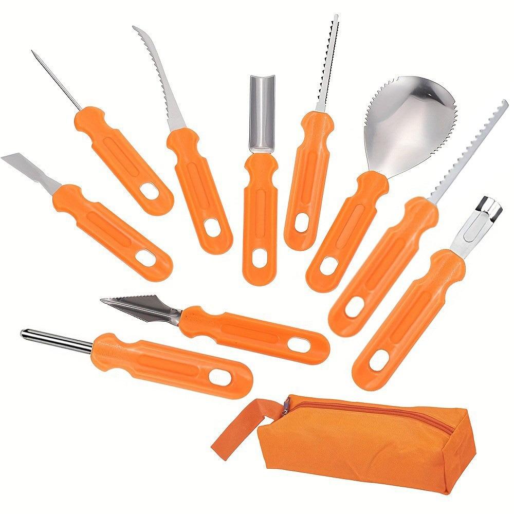 8/11Pcs Stainless Steel Halloween Pumpkin Carving Tool Professional with Carrying Case Pumpkin Carving Set