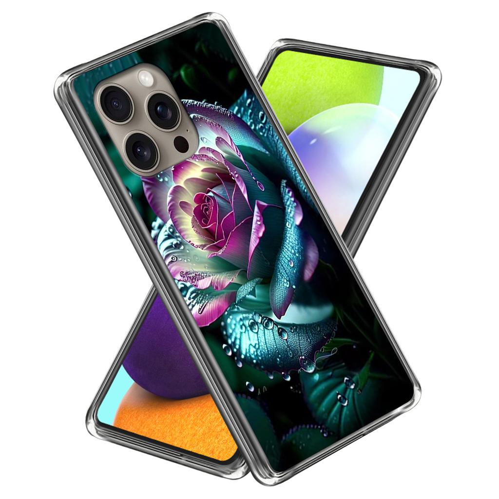 For iPhone 16 Pro Max Case Shock-Absorbent TPU Pattern Printed Phone Cover