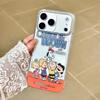 Cute Snoopy hug Charlie friend Holder Phone Case For iPhone 11 12 13 14 15 16 17 Pro Max Plus Funny Snoopy bracket TPU Cover