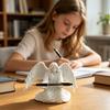 Engels-Stiftehalter für Schreibtisch 3D-gedruckte Engelsstatue Stifte-Display-Ständer Dekorativer Organizer für Zuhause Büro Schlafzimmer Wohnzimmer Schreibtischdekoration