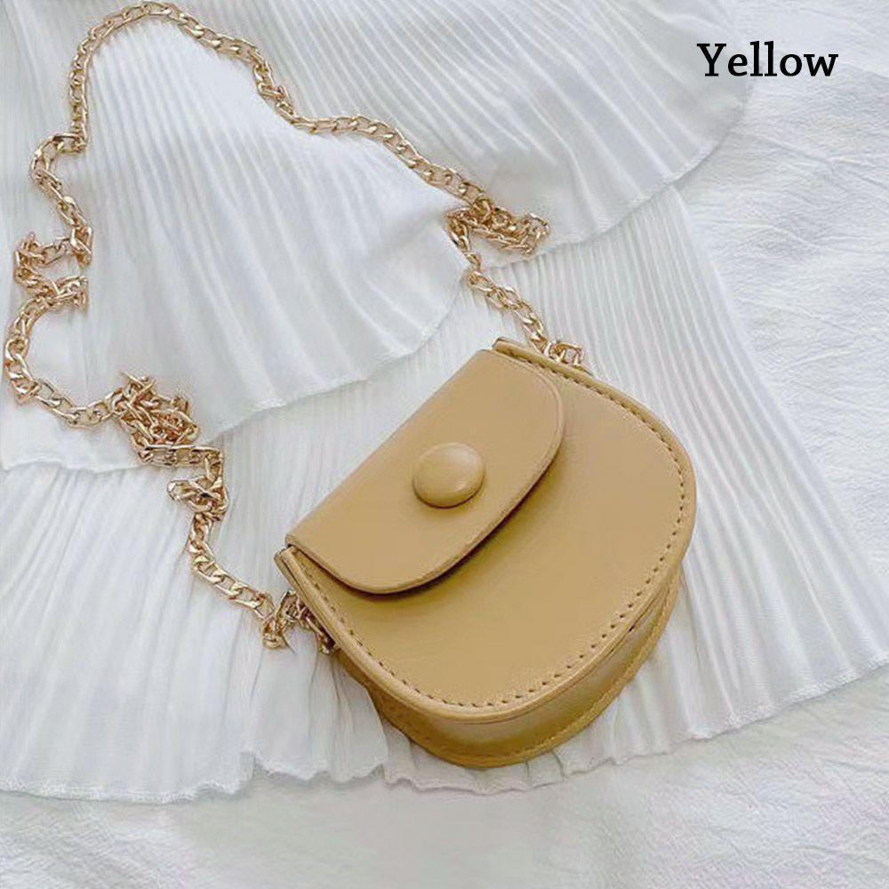Women Mini Shoulder Bags Handbags Ladies Simple Versatile Chain Saddle Bag PU Leather Female Crossbody Messenger Bag