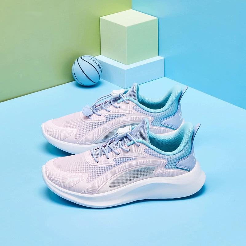 Li Ning Kids Dragonfly 3.0 Sports Comfortable Daily Non-Slip Wear-Resistant Casual Shoes Kids Casual Shoes Pink Blue YKCT078-2