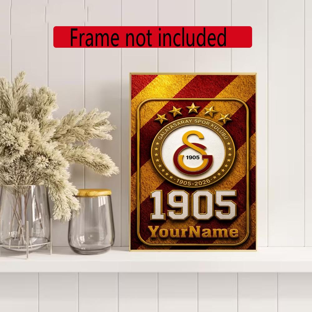 Galatasaray Personalized Name Round Diamond Painting Kit Diamond Embroidery Painting Rhinestones Mosaic Frameless Handwork Decoration Arts