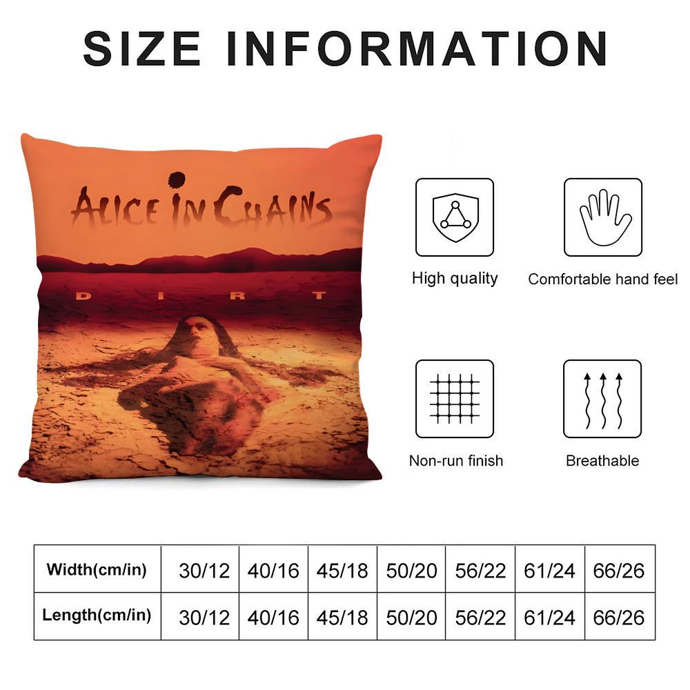 A-Alice In C-Chains Band Cushion Cover Plush Fabric Soft Double-Sided Printed Sofa Warm Winter Home Child Gift Pillow Case