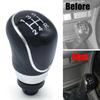 5 Speed Manual Car Gear Shift Knob Shifter Boot Stick PU Leather +Plastic For Ford Fiesta MK7 2008-2013 Focus MK2 FL 2008-2011