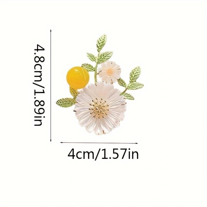 1PC Women High Grade Brooch Sweet Versatile Jacket Clothes Pin Flower Style Brooch