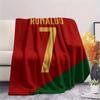 Cristiano Ronaldo Printed Flannel Blanket, Soft Throw for Bedroom Sofa, Washable,soccer Fan Merchandise, Great Gift.