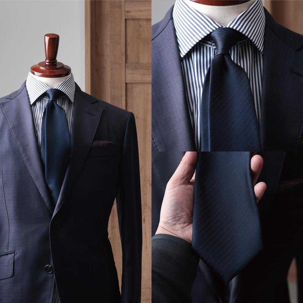 [Y&TAILOR] Necktie, Kyoto Tango-made, 100% Silk, Solid Color, Herringbone Pattern, High-Quality, Made in Japan, Stylish, Business, Gift, Y&TAILOR