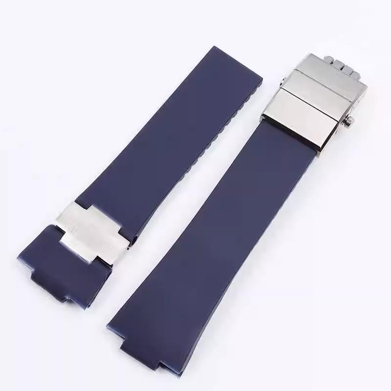Silicone Watch Strap for Athens Observation Navigation 1183 Men's Women's Waterproof For Ulysse Nardin Rubber Watchbands