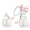 Přenosná elektrická odsávačka mateřského mléka odsávačka mléka s LED obrazovkou pro kojení Nízká hlučnost Láhev na mléko 180 ml Bez BPA
