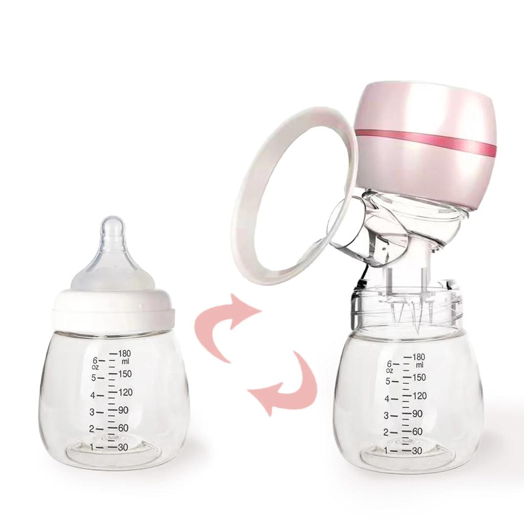 Přenosná elektrická odsávačka mateřského mléka odsávačka mléka s LED obrazovkou pro kojení Nízká hlučnost Láhev na mléko 180 ml Bez BPA