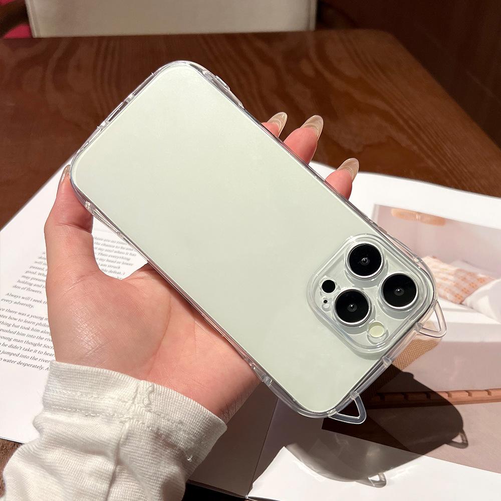 Cat Ears Clear Phone Case For iPhone 17 Air 16 Plus 15 14 13 12 11 Pro Max X XS XR 7 8 SE 2022 2020 Minimalist Shockproof Transparent Protective Cover