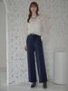 MAXZA Wool-Like Double-Fabric Semi-Wide Slacks
