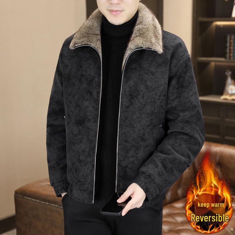 American Retro Men's Reversible Multi-Pocket Jacket - Trendy, Loose, Versatile Top