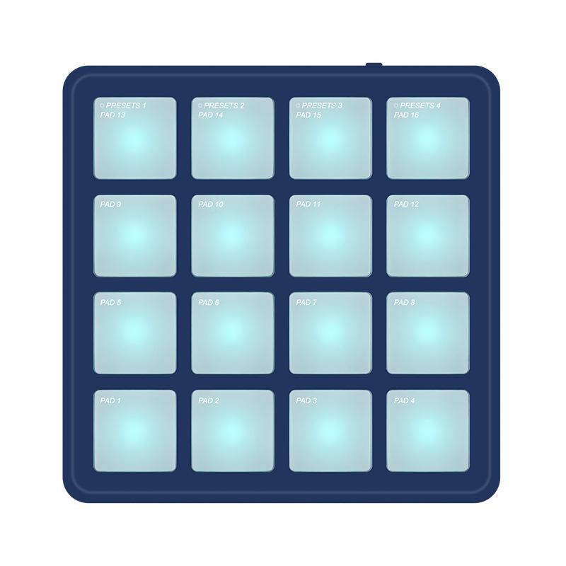 Taşınabilir RGB MIDI Davul Pad DJ Klavye Kontrolcüsü