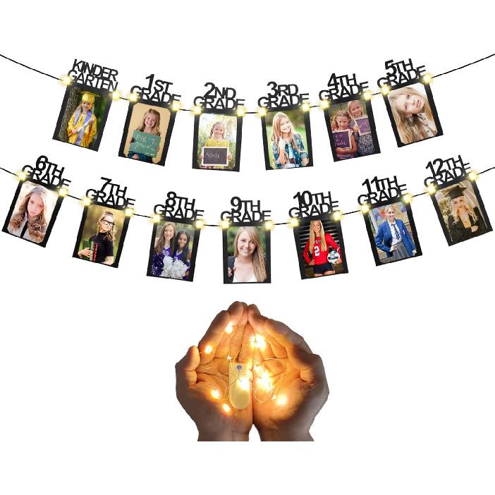 Graduation Decorations 2025 2026 5x7 Photo Banner for Class of 2025 Decorations K-12 Picture Banner for Senior 2025 High School Decor Graduation