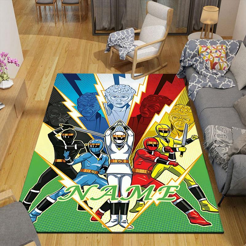 Custom 1Pc Power Rangers Heroic Team Rug Office Carpet Indoor Outdoor Entrance Doormat Nonslip Soft And Comfortable Living Room D2915220