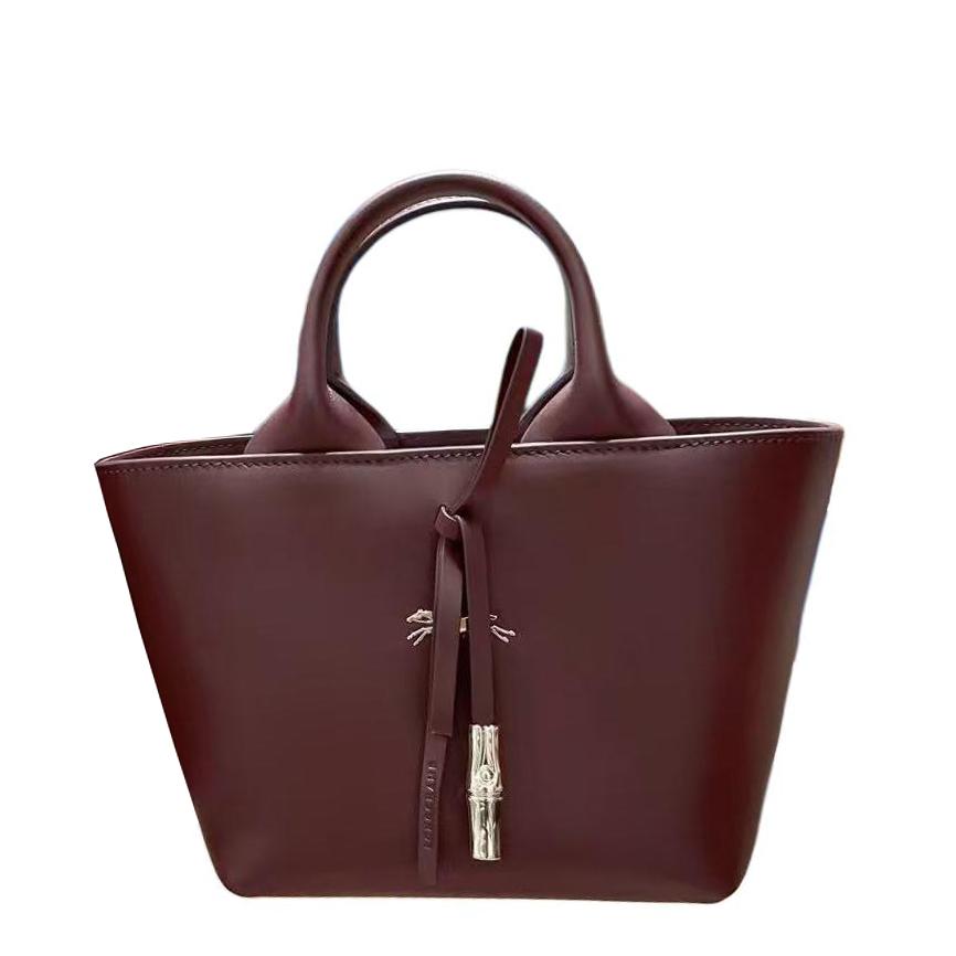 

Longchamp Le Roseau Year Of The Horse Limited Edition Adjustable Detachable Shoulder Strap Magnetic Buckle Calfskin Mini Handbag 10278HIR109 Basic Set (Bag+Dust Bag)