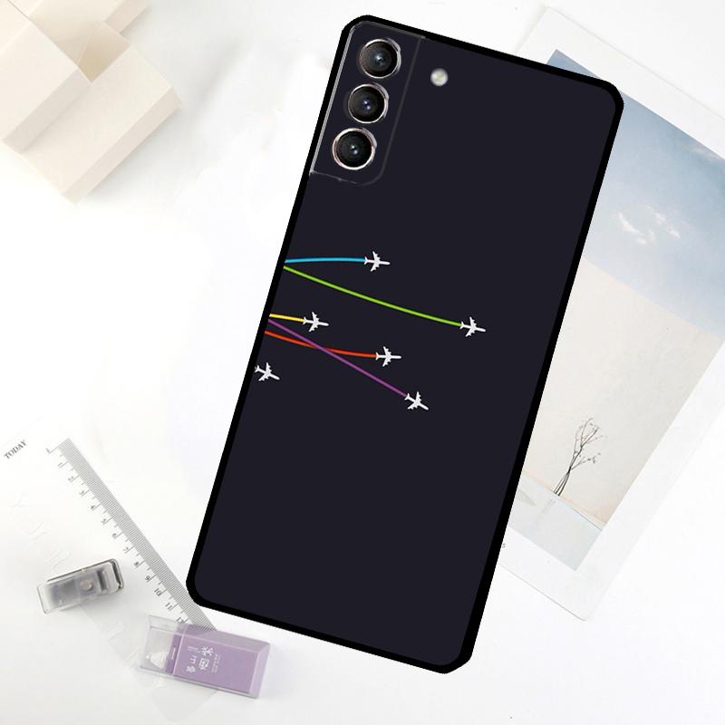 

Plane Fly Your Dreams Phone Case For Samsung Galaxy S24 FE S23 Ultra S21 S22 S25 S26 Ultra S10 Plus S20 FE Cover Galaxy S21