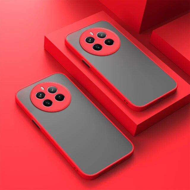 

Протиударний броньований матовий чохол для Realme 12 Pro+ 5G, м’який бампер із ТПУ, прозорий жорсткий захисний чохол для об’єктива камери ПК на Realme12pro+ Realmi 12 Pro Plus Realmi 12 Pro Plus червоний