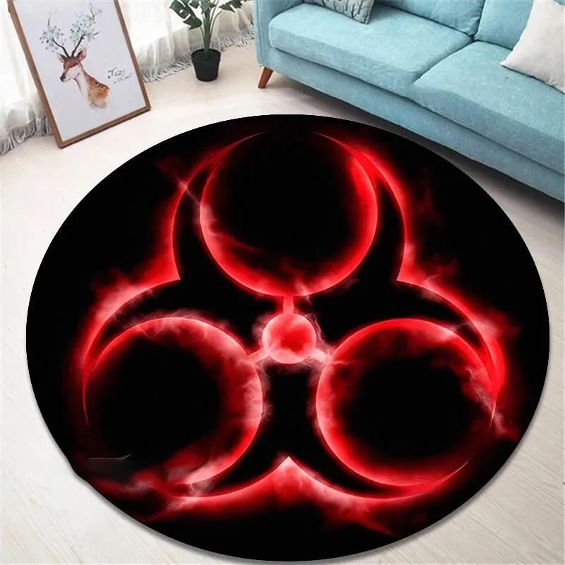 R-Resident Evil Umbrella Printed Round Carpet Living Room Bedroom Beautiful Mats Non -slip Door Pad Floor Mats Birthday Gift