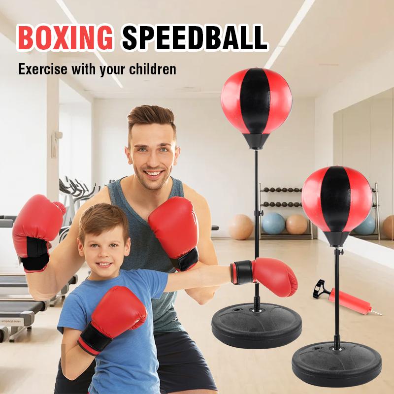 Children'S Boxing Sports Toys Standing Inflatable Boxing Speedball With Gloves Adjustable Height 1.1/1.25M Outdoor Indoor Game