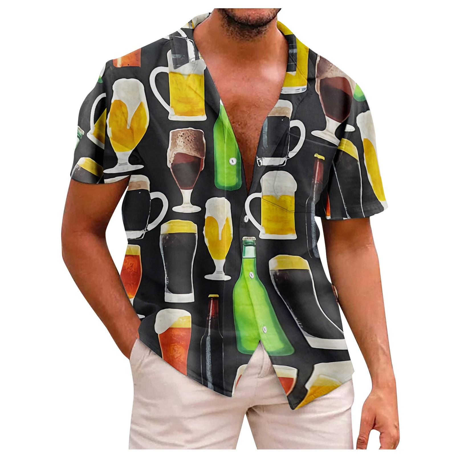 

Новая летняя мужская облегающая рубашка с принтом, большая модная повседневная мужская рубашка с коротким рукавом XXXL зелёный