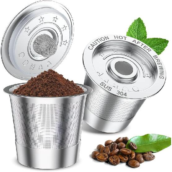 2 Pack K Cup Reusable Coffee Pods for Keurig: Stainless Steel Refillable K Cup - Reusable Coffee Filter for Keurig 1.0 Coffee Maker, Permanent,