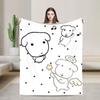 Soft Warm Blanket Airplane Travel Cute GANADI Throw Blanket Flannel Bedspread For Couch Chair Sofa Bed Funny Sofa Bed Cover