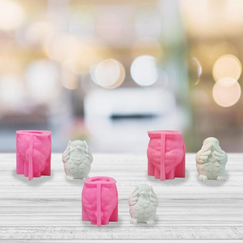 Bird Figurine Silicone Candle Molds for Making Candle Soap Candy Chocolate Temperature Resistant Fondant Silicone Molds