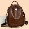 Zaino Convertibile in PU Goffrato con Tasche Doppie con Zip Daypack Casual per Donna Viaggio Quotidiano