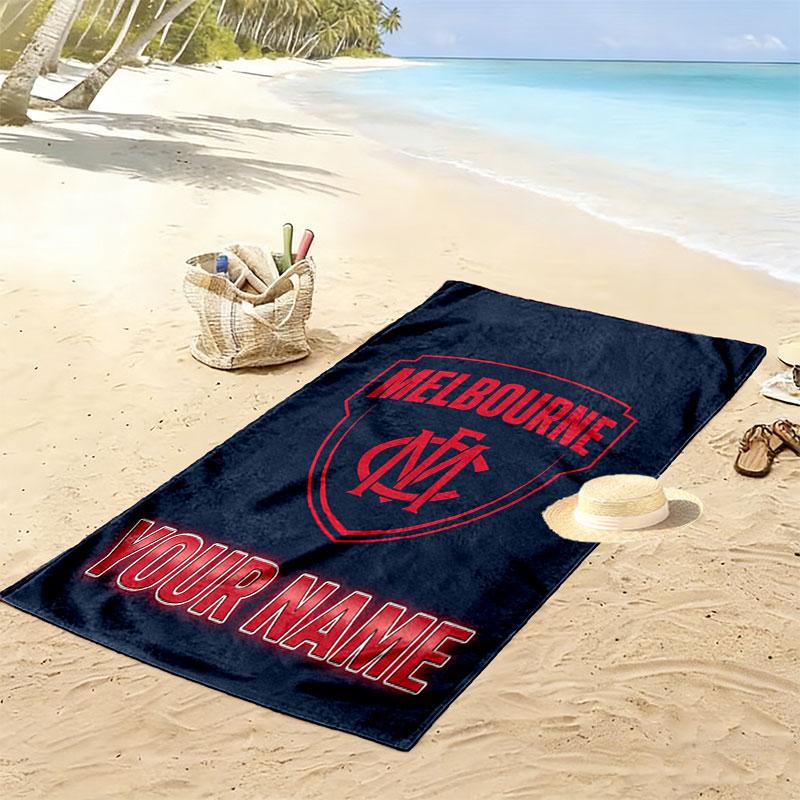 Custom Melbourne Fc Print Beach Towel, Large Soft Quick Dry Towel for Beach Camping Swimming