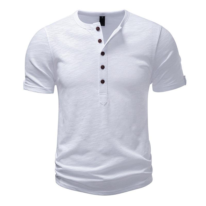 Heren Brits Stijl Korte Mouw T-shirt Mode Slim Fit Casual Heren Basis Onderhemd
