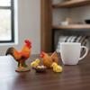 4/5ks Mini sada figurek kuřecí rodinky z pryskyřice Mini pohádková zahrada Bonsai Terénní úprava DIY Dekor Kreslená slepice kuře Stolní ozdoba