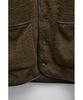 Youth Leather Trim Wool Pile Vest - Brown