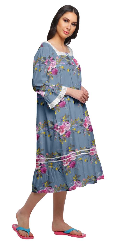 Moomaya Ausgestellte Nachtwäsche aus Baumwolle in A-Linie für Damen