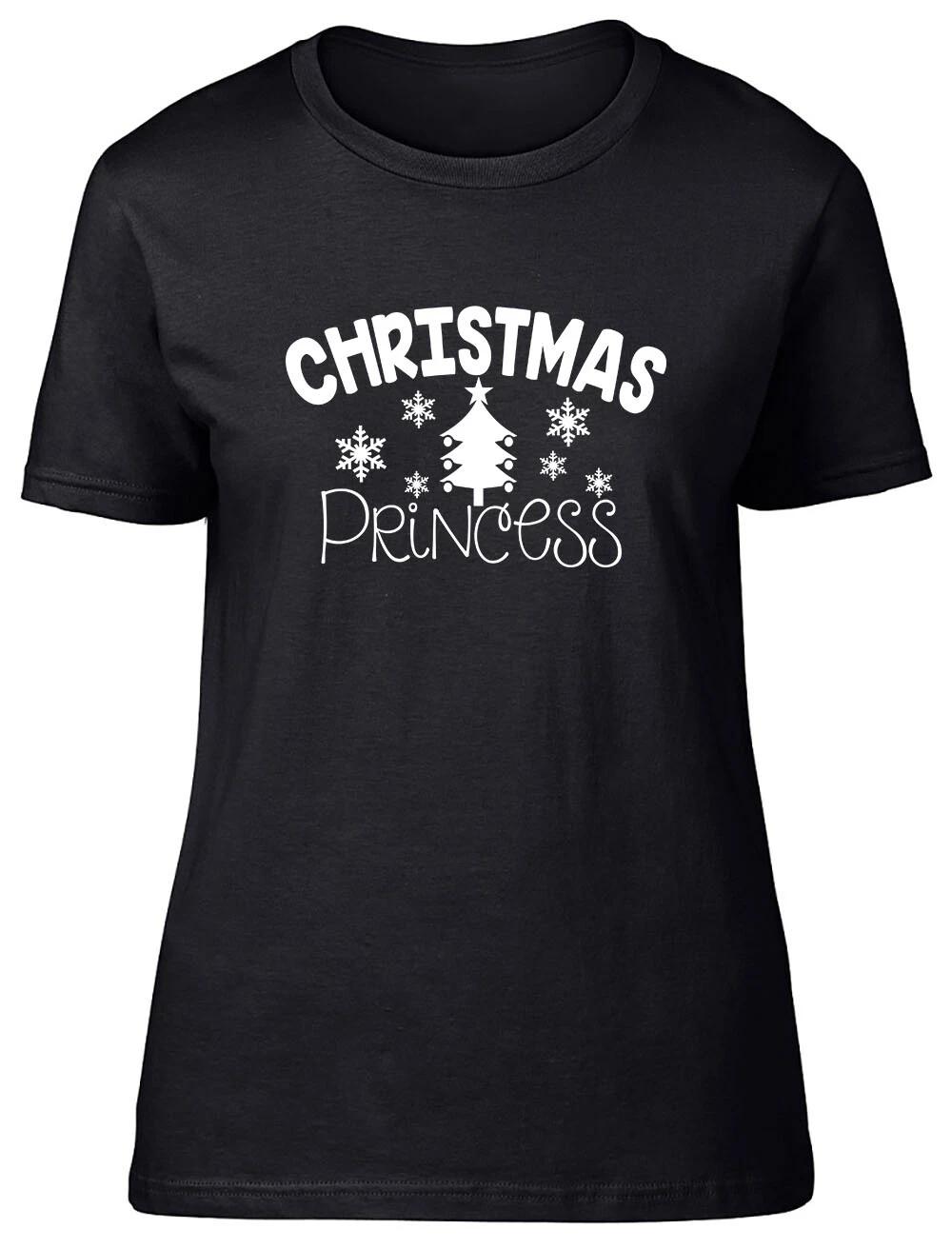 Christmas Princess Fitted Womens Ladies T Shirt XXXL