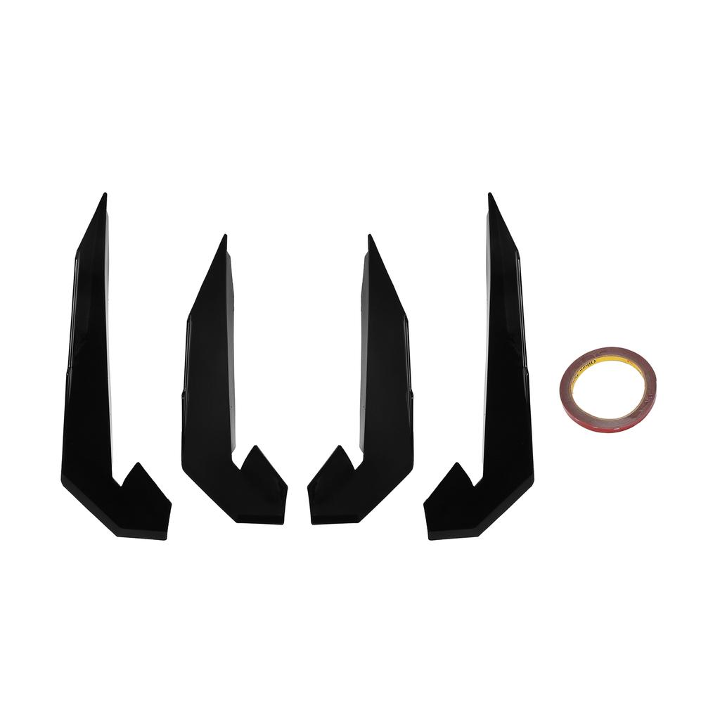 ABXV-4Pcs Car Front Bumper Lip Splitter Fin Long Air Knife Auto Body Kit Car Spoiler For Honda Civic 10TH Type-R 2019-2021