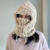 Windproof Scarf Mask Integrated Hat Warm Hooded Hat New Neck Warmer  Autumn and Winter