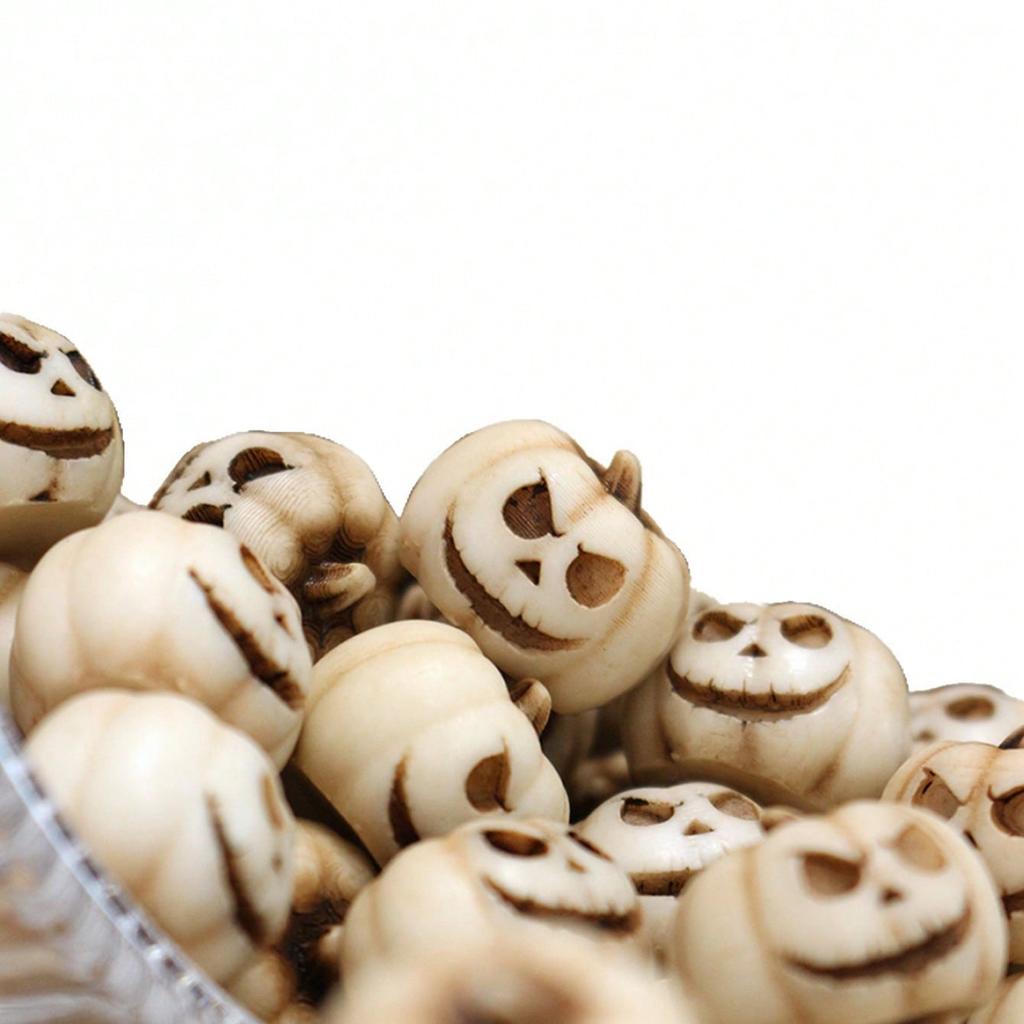 20 Pcs Resin Halloween Pumpkin Decorations - Reusable Creepy Mini Realistic Pumpkins Creative and Interesting Garden Ornaments