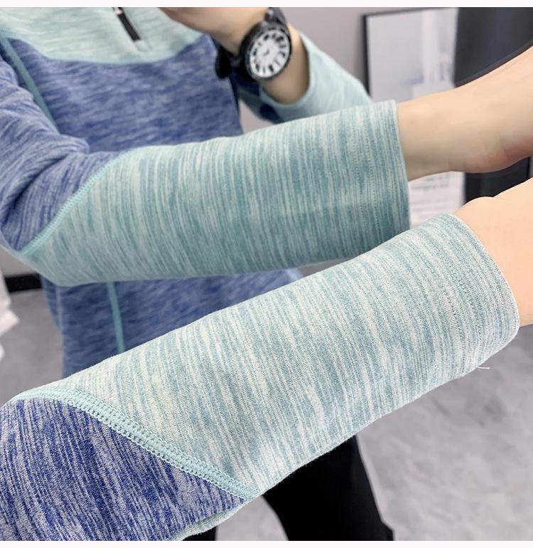 Women's Quick-Dry Fleece-Lined Long-Sleeve Running Shirt with Stand-Up Collar