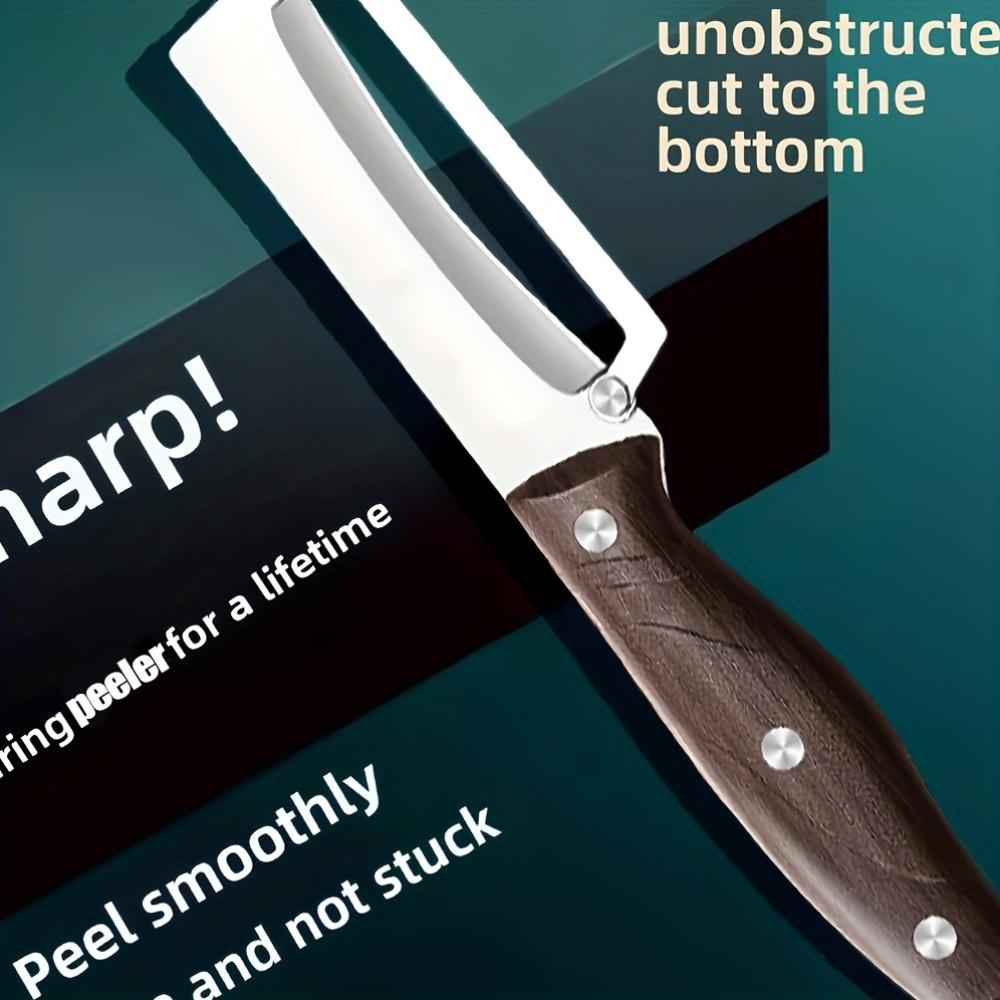 LIUZHANGYU Heavy-Duty Stainless Steel Vegetable Peeler & Slicer - Multi-Function Kitchen Tool with Straight Blade, Ergonomic Non-Slip Handle