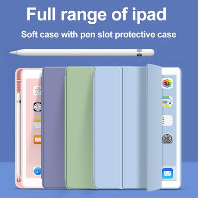 Tablet-Lederhülle für Samsung Galaxy Tab A9 8.7 A9 Plus 11 S9 FE S8 S7 A8 10.5 A7 S6 Lite 10.4 Smart Cover mit Stift Weiche Silikon-Schutzhülle