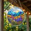 Acrylic Jigsaw Puzzle Suncatcher Kit, Stained Glass Style DIY Window Hanging Ornament for Home Decor, Gift for Women Men Mom