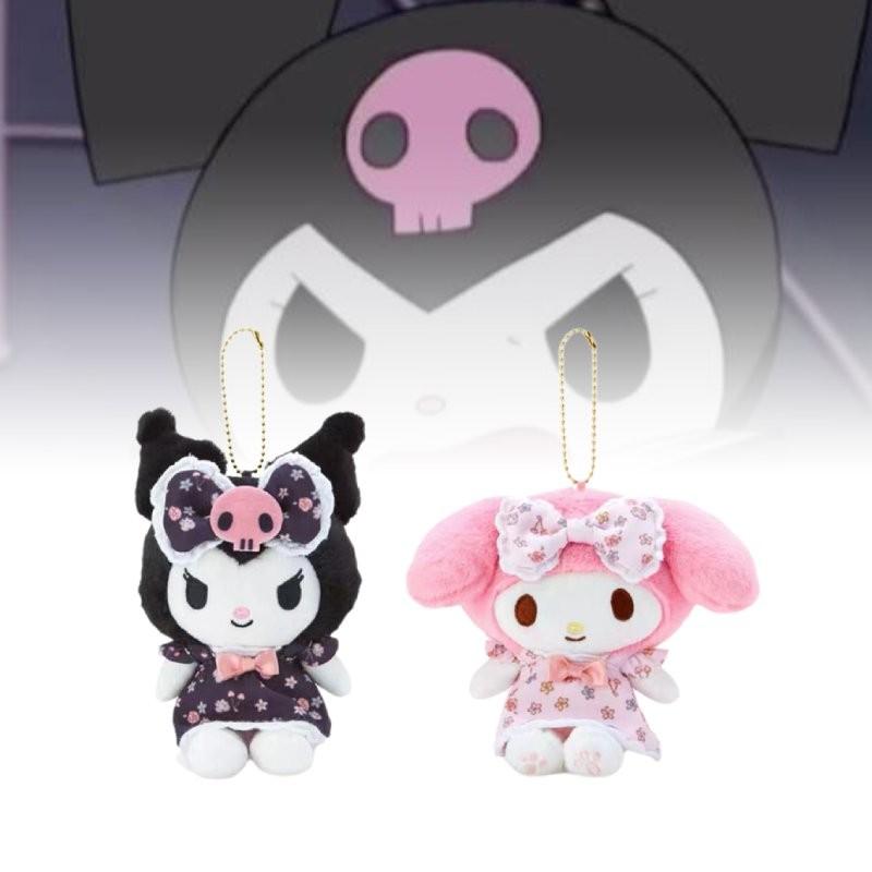 Adorable Kuromi Floral Dress Plush Hanger Sanrio New Japanese Style Collectible